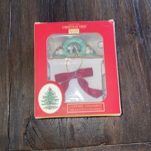 Spode Red and Green Christmas Ornament